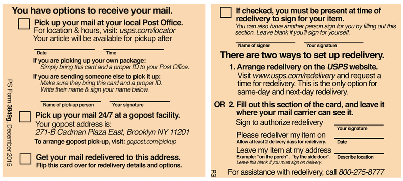 Illustration for article titled Someone Redesigned the USPS Package Delivery Slip, Thank God